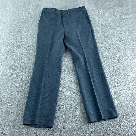 Levis Action Slacks Flat-Front Blue/Gray Trousers Mens Classic Fit Durable  3563 - Picture 1 of 10